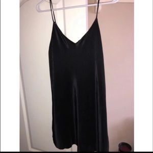 Black Satin Slip Dress